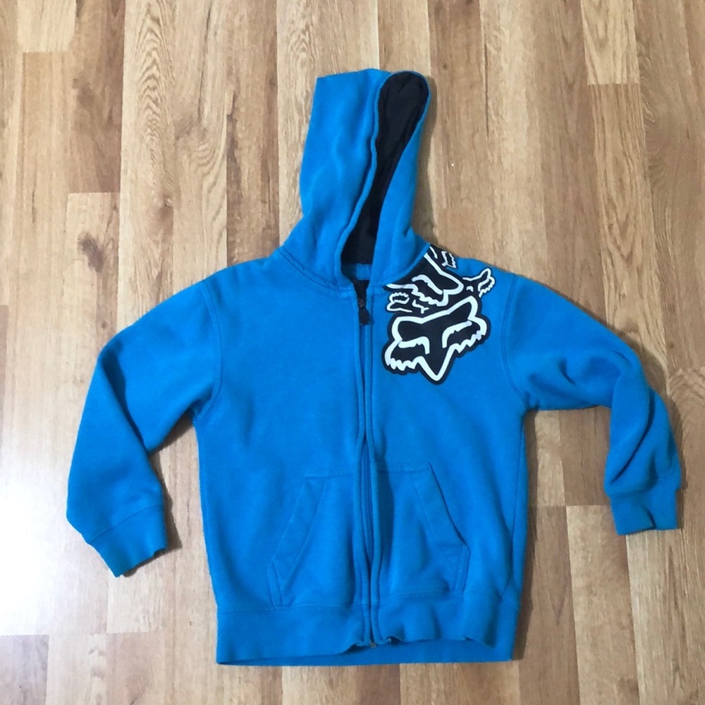 Boys fox racing KL 6 7 hoodie zip sweatshirt